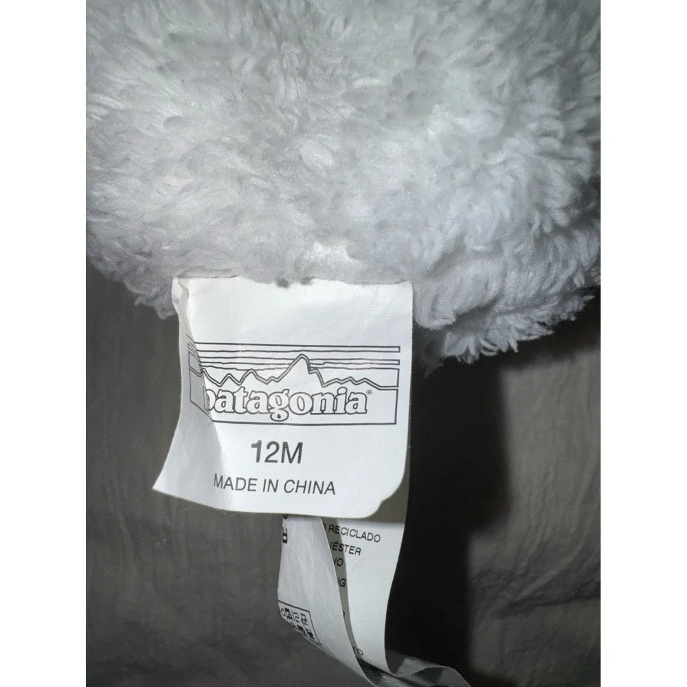Patagonia Baby Reversible Beanie - Polar Bears Play Big Sky Blue baby size 12M